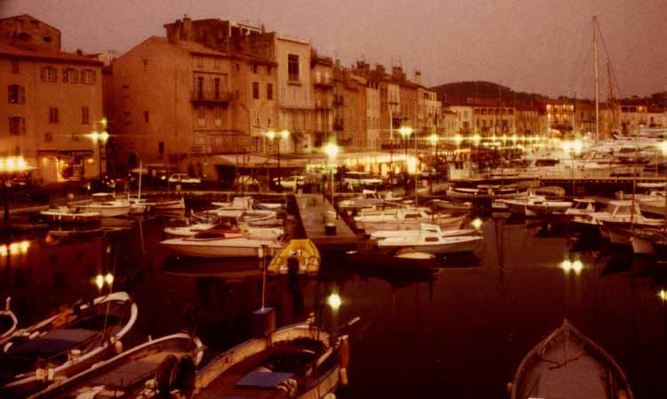marina at dusk